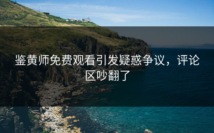 鉴黄师免费观看引发疑惑争议，评论区吵翻了