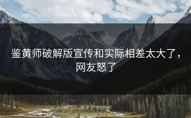 鉴黄师破解版宣传和实际相差太大了，网友怒了