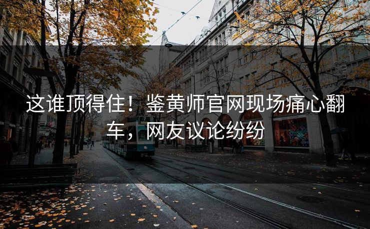 这谁顶得住！鉴黄师官网现场痛心翻车，网友议论纷纷