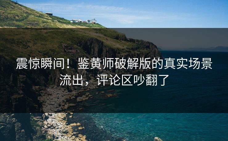 震惊瞬间！鉴黄师破解版的真实场景流出，评论区吵翻了