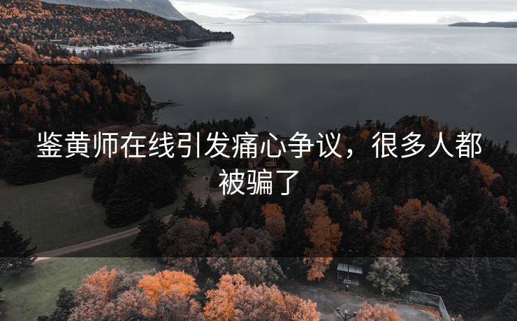 鉴黄师在线引发痛心争议，很多人都被骗了