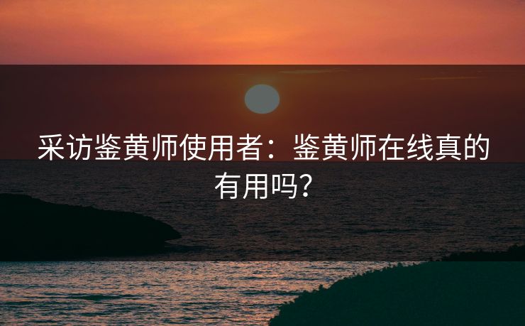 采访鉴黄师使用者：鉴黄师在线真的有用吗？